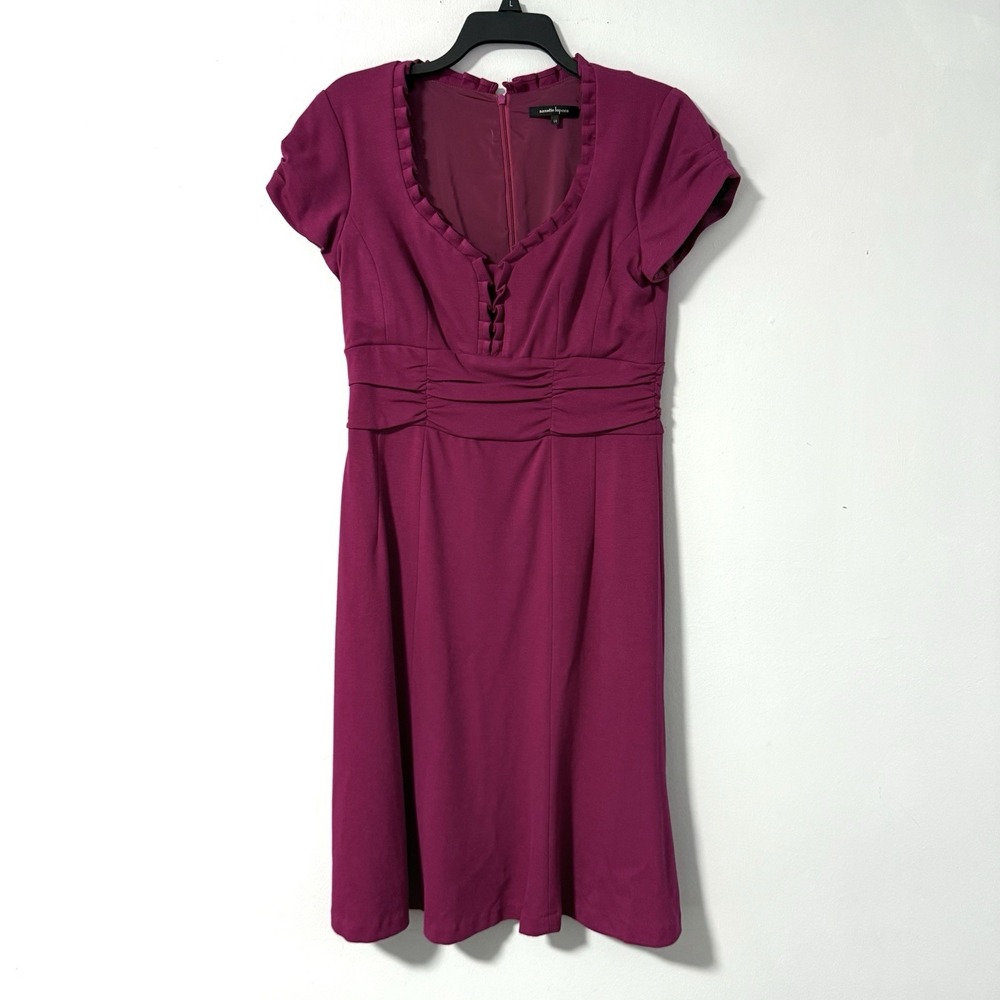 Nanette Lepore Women's Dress Fit & Flare‎ Knit Raspberry/Magenta 10